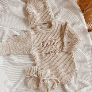 Blossom and Pear Newborn Knit Outfit